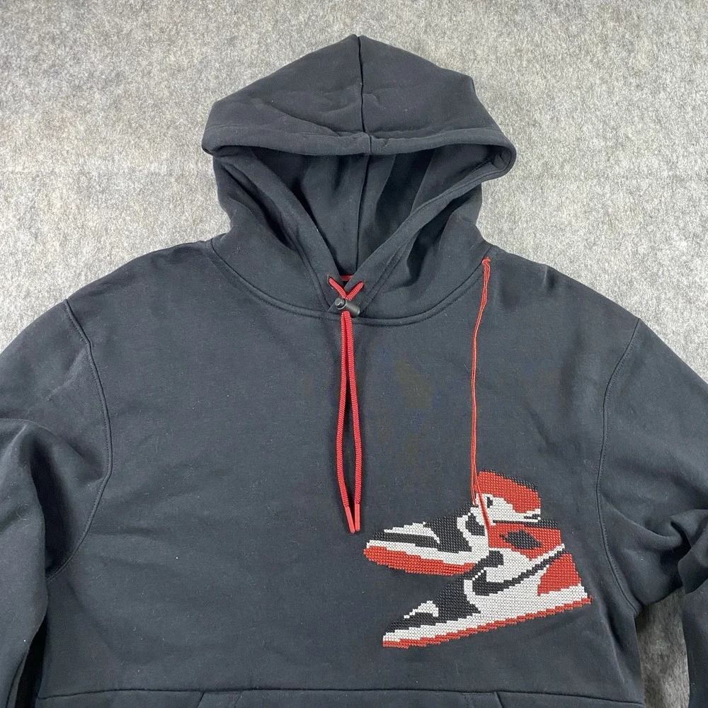 Nike Jordan 1 Retro Holliday‎ Hoodie Men's Small Jumpman Shoe lace CT3457-010